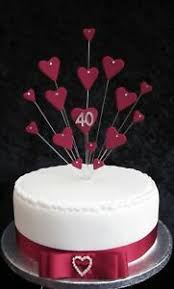 Miss catty cakes cake design has uploaded 232 photos to flickr. 40th Ruby Wedding Anniversary Cake Topper 1 Metre Of Cake Ribbon Bow Ebay