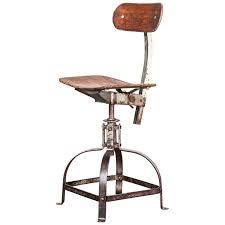 1950s original french bienaise swivelling workshop chair cream and metal frame in 2021 vintage office chair vintage industrial desk industrial chair design