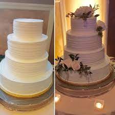 Wedding Cake 102 Before And After Fresh Flowers Mueller S Bakery Rustic Cake Wedding Cakes Cake