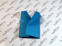 Fold the card down on both sides where the cut is to create 2 triangles. Wonderful Diy Suit And Tie Card For Father S Day