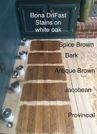 One Coat Of Each Bona Drifast Stain On White Oak Floor Stain Wood Floor Stain Colors White Oak Floors