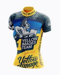 Women S Cycling Jersey Mockup Front Half Side View In Apparel Mockups On Yellow Images Object Mockups In 2020 Clothing Mockup Design Mockup Free Women S Cycling Jersey