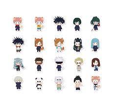 Amazon.com: YJacuing Anime Jujutsu Kaisen Cute Chibi Reusable Vinyl  Stickers (20 PCS) : Toys & Games