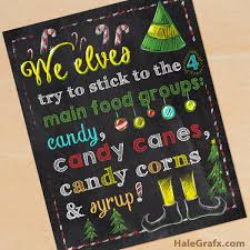 Elf christmas will ferrell movie poster film a4 a3 a2 a1 print cinema. Free Printable Christmas Elf Movie Quote Chalkboard Art