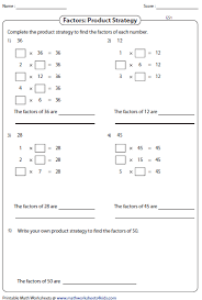 Complete The Product Strategy To Find The Factors Math Problem Solving Studying Math Factors And Multiples