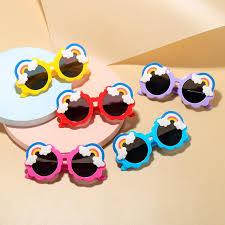 Baby Fashion Cute Sunglasses Rainbow Decor Square Sun Shades UV 400  Protection for Boys and Girls Ch | Fruugo NL