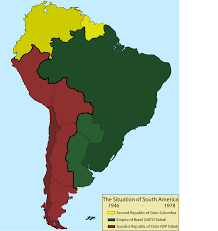 In 1822, peru began its diplomatic relations with the republic of gran colombia, who had recently gained independence… An Map Of South America In An Alternate Cold War Scenario Imaginarymaps