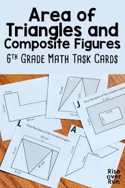 Students Calculate Composite Figure Areas By Decomposing Shapes Into Rectangles And Triangles Irregular Polygon Task Cards Math Task Cards Geometry Task Cards