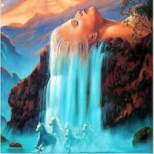 Fantasy Waterfall Wall Art Nature Paintings Waterfall Paintings Waterfall Wall Art