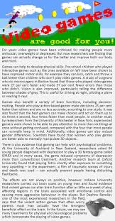 Video Games Are Good For You Learn English Teens Bildung English Games Learn Teens Video Essay Writing Skills Persuasive Writing English Reading