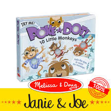 Night before christmas board book. Melissa Doug Children S Book Poke A Dot 10 Little Monkeys Activity Board Book With Buttons To Pop Shopee Malaysia
