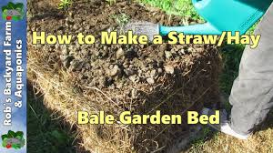 This method is quick and easy, but the added soil requires a bit more expense. How To Make A Straw Bale Garden Bed Our 1st Lucerne Alfalfa Bed Youtube