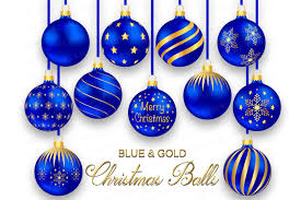 60ct matte lavish blue shatterproof ball ornaments. Blue And Gold Christmas Balls Clipart Christmas Baubles By Prographicdesign Thehungryjpeg Com