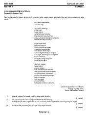 Kasih dan sayang yang tidak dihargai 4. Komsassoalan2d 161013155028 Spm 2016 Kertas 2 Bahasa Melayu Komsas Percubaan Bm Spm 2016 Perlis Soalan 2 B Petikan Puisi Baca Petikan Sajak Di Course Hero