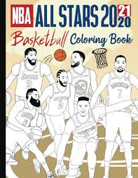 S nba basketball west, lebron james basketball coloring tell other kids you, big boss basketball coloring pictures basketball players. Nba All Stars 2020 21 Coloring Book The Ultimate Basketball Coloring Book For Adults And Kids Lebron James Kevin Durant Kawhi Leonard Stephen Curry Russell Westbrook And More Salmi Zakaria 9798719345949 Amazon Com Books