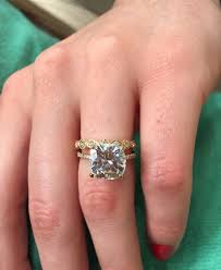 Help Need Pics Of Your Large Moissanite Ring Weddingbee Alternative Engagement Rings Moissanite Wedding Set Gold Solitaire Engagement Ring