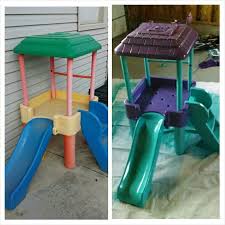 Pin By Heidi Holland On Outdoors Landscaping Diy For Kids Little Tikes Slide Backyard Kids Play Area