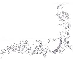 Borders For Poster Flower Floral Heart Image Border No Color By Artman101 On Deviantart Floral Border Coloring Pages Image Border