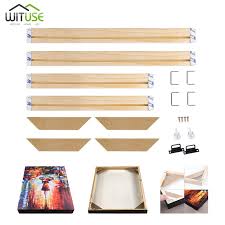 You'll need a rectangular piece of canvas larger than the size of your stretcher bars, plus the staple gun you used on the corners before. Wood Frame Painting Diamond Painting Wood Diy Wooden Stretcher Big Size Picture Inner Frame Wall Art Supplies For Canvas Oil Frame Aliexpress