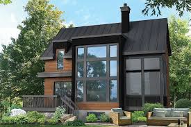 Plan 80954pm Modern 3 Bed House Plan With Office Loft And Grand Views Cottage Plan Modern Lake House House Plans