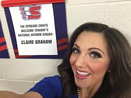 The Spokane Chiefs are playing another game in the series against the  Portland Winterhawks tonight, which means I got to sneak away from work to  sing the National Anthem! #GoChiefsGo!