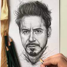 Robert Downey Jr By Artist Robin Amar From France Robin Amar Ironman Robertdowney Robe Marvel Art Drawings Marvel Drawings Pencil Marvel Drawings