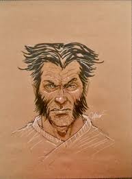 Wolverine Logan X-men Original Art Sketch By Marc Wolfe 9x12 Books, Comics  & Magazines