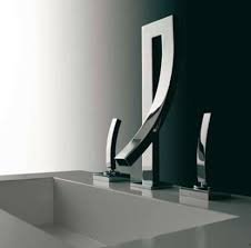 Design house double handle widespread bathroom faucet. Sculpturally Chic Spouts Modern Bathroom Faucets Modern Faucet Faucet Design