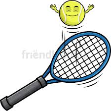 Tennis racket tennis racket accessory table tennis racket cartoon tennis tennis racket cliparts cartoon tennis player tennis racket clipart cartoon badminton racket tennis racket. Tennis Ball Hopping On Racket Emoji Cartoon Clipart Vector Friendlystock Tennis Tennis Ball Rackets