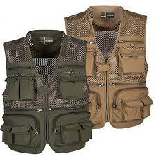 Vicooda Mens Mesh Outdoor Work Fishing Travel Photo Vest With 16 Pockets Green Walmart Com Mens Vest Fashion Fishing Vest Photography Vest