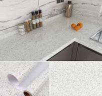 Terrazzo – Papier contact pour comptoirs de cuisine, papier peint  autocollant en vinyle pour comptoirs de cuisine, tiroirs, bureau, 40 x 203  cm : ...