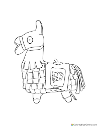 Fortnite coloring page, fortnite coloring sheets, fortnite llama coloring pages, loot llama coloring page, fortnite coloring pages llama, fortnite coloring, fortnite. Fortnite Llama 02 Coloring Page Coloring Page Central
