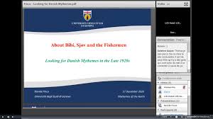 Pod 3rd Mytheme Webinar About Bibi Sjov And The Fishermen Looking For Danish Mythemes In The Late 1920s