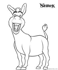 Shrek and fiona in the form of people. Shrek Coloring Pages Donkey Coloring4free Coloring4free Com