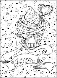A free photo to coloring page creator !! Food Coloring For Adults Dessert Cupcake Find The Area Math Kumon Method Of Learning Go 5th