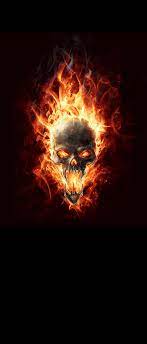 Skull Flames Door Wrap Skull Artwork Skull Skull Art