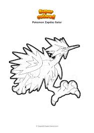 As you know, creative activities play an important role in child development. Coloring Page Pokemon Zapdos Galar Supercolored Com