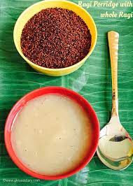 Ragi Porridge For Babies With Whole Ragi Seeds Ragi Paal Koozh For Babies