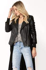 Liv Collarless Leather Biker Collarless Leather Jacket Leather