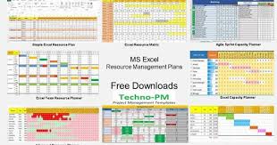 Free Resource Management Templates For Multiple Projects Resourcemanagement Resources Projectmanagemen Capacity Planning Resource Management Excel Templates