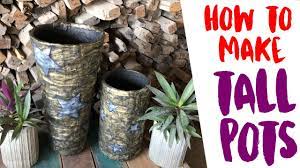 If you're just making a few small stepping stones, you'll find stepping stone concrete at your craft store. How To Make Tall Concrete Pots From Old Clothes And Cement Fabric Concrete Planter Idea Youtube