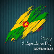 It is celebrated with parades and ceremonies to commemorate grenada's independence from the united kingdom in 1974. Grenada Independence Day Patriotic Design Expressive Brush Stroke In National Flag Colors On Dark Striped Background Happy Independence Day Grenada Vector Greeting Card Stock Vector Adobe Stock