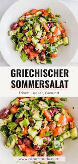 Griechischer Salat Mit Oder Ohne Feta Vegane Option Aline Made Griechischer Salat Rezept Griechischer Salat Leckere Salate