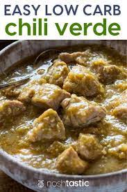 Low Carb Chili Verde Recipe This Easy Keto Pork Chili Verde Is Delicious And Full Of Flavor It Chili Verde Recipe Easy Chili Verde Recipe Green Chili Recipes