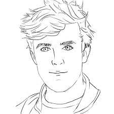 These alphabet coloring sheets will help little ones identify uppercase and lowercase versions of each letter. Jake Paul Portrait Coloring Page Free Printable Coloring Pages For Kids