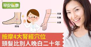 按摩4大腎經穴位 頭髮比別人晚白二十年 sports health memes health