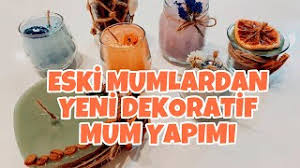 Eski mumlardan mum yapımı için, eski mumlarımızı gene aynı teknikle eritip yeni mumlar yapmanız mümkün. Eski Mumlardan Yeni Dekoratif Mum Yapimi Diy Candles Youtube