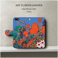 アートフラワーカラフル スマホケース手帳型iphone7 iphone6 plus アイフォン ケース xperia android galaxy arrows aquos iphone11 i 携帯ケース 手作り ケース スマホケース 手帳型
