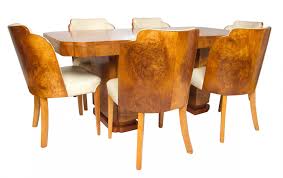 Art Deco British Cloud Dining Table And Chairs By Harry And Lou Epstein 1930s 1 Dining Table Chairs Art Deco Table And Chairs