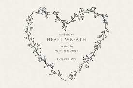 Download Floral Heart Wreath Svg Valentines Svg Frame Love Svg 1191950 Illustrations Design Bundles
